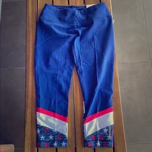 🇺🇸 Reebok ❤️💙 Patriotic Capri Leggings